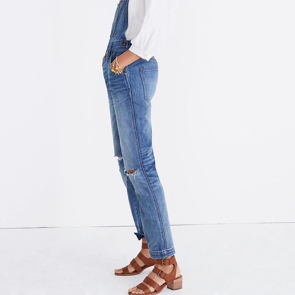 Madewell Straight-Leg Overalls in Bernard Wash - Picture 7 of 8